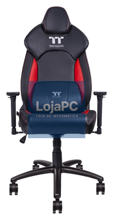 Thermaltake GGC-VCO-BRLWDS-01 cadeira para videojuegos Butaca para jugar Asiento acolchado Preto, Vermelho