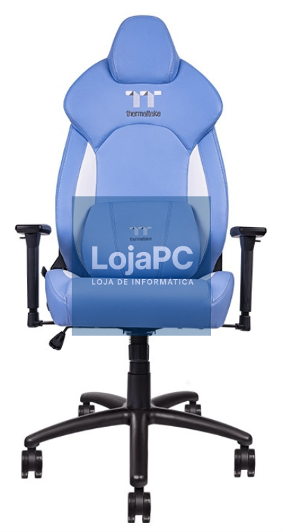 Thermaltake GGC-VCO-LWLWDS-01 cadeira para videojuegos Butaca para jugar Asiento acolchado Azul, Branco