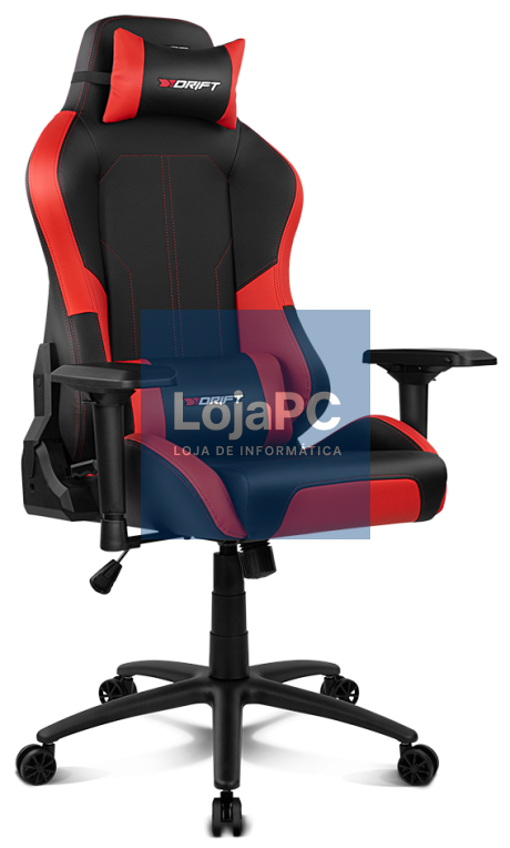 DRIFT DR250 Cadeira para videojuegos de PC Asiento acolchado tapizado Preto, Vermelho