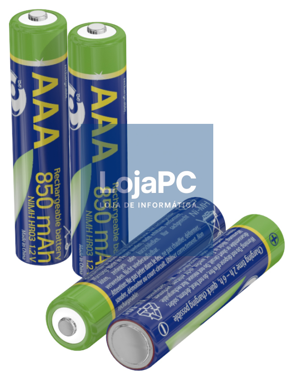 Gembird EG-BA-AAA8R4-01 pilha doméstica Bateria recarregável AAA Níquel-metal hidruro (NiMH)