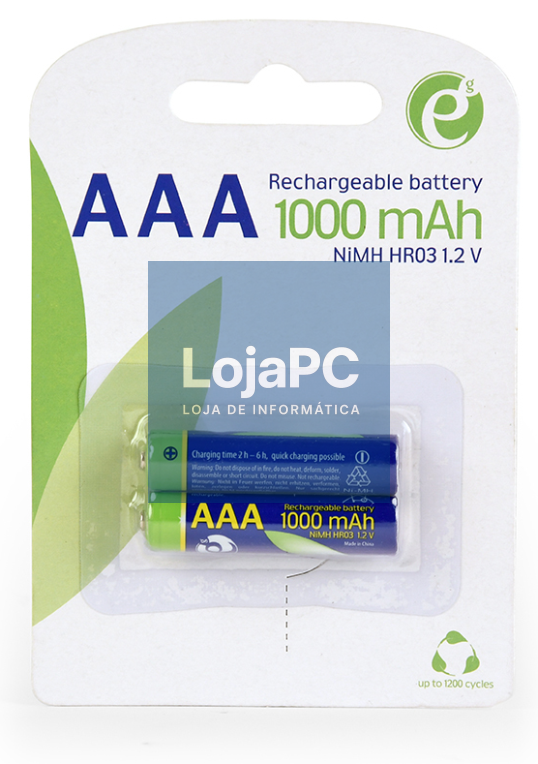 EnerGenie EG-BA-AAA10-01 pilha doméstica Bateria recarregável AAA Níquel-metal hidruro (NiMH)