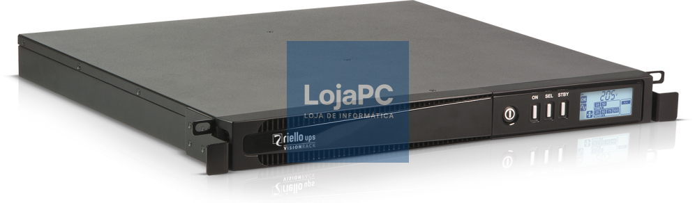 Riello Vision Rack uPS (UPS) 1,1 kVA 800 W 4 saídas AC