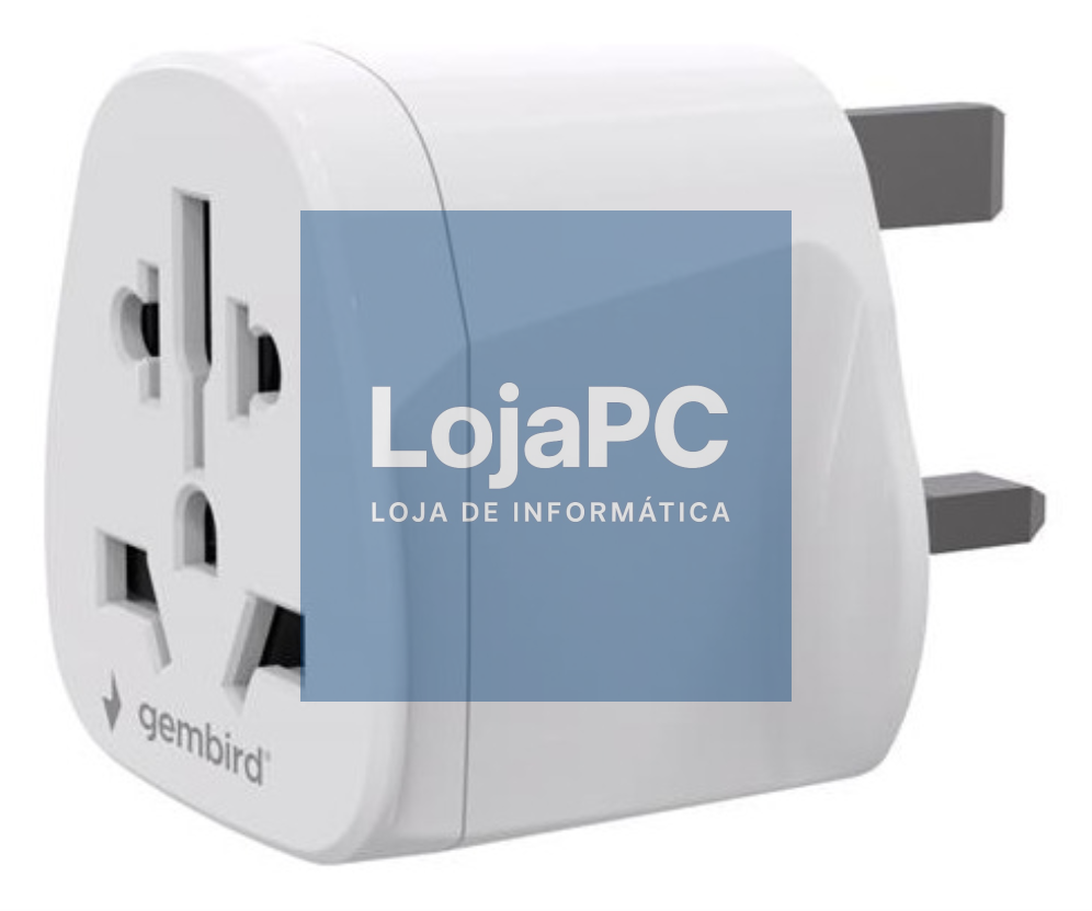Gembird A-AC-UKMINTF adaptador de ficha eléctrico Tipo G (RU) Universal Branco
