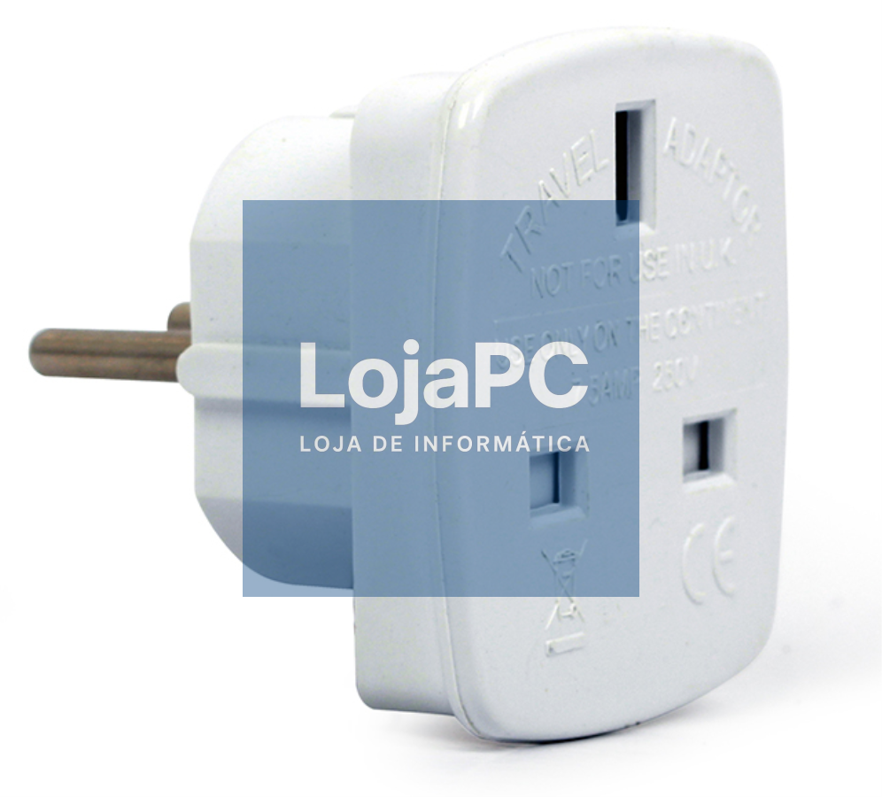 Gembird A-AC-UKEU-001 adaptador de ficha eléctrico Tipo G (RU) Tipo F Branco