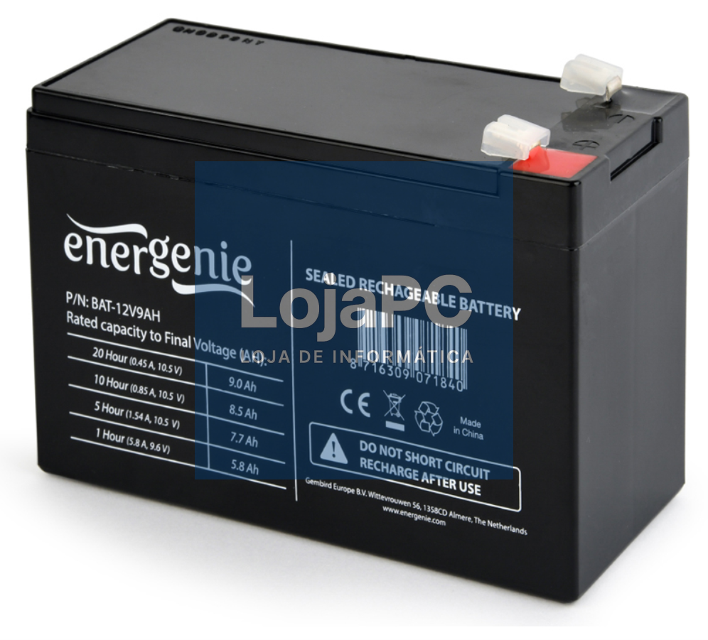 Gembird 12V, 9 Ah Sealed Lead Acid (VRLA)
