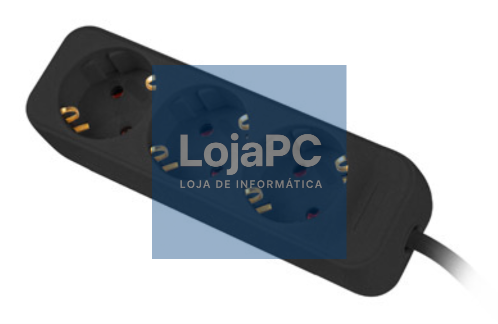 Lanberg PS0-03F-0150-BK base múltiple 1,5 m 3 saídas AC Interior Preto