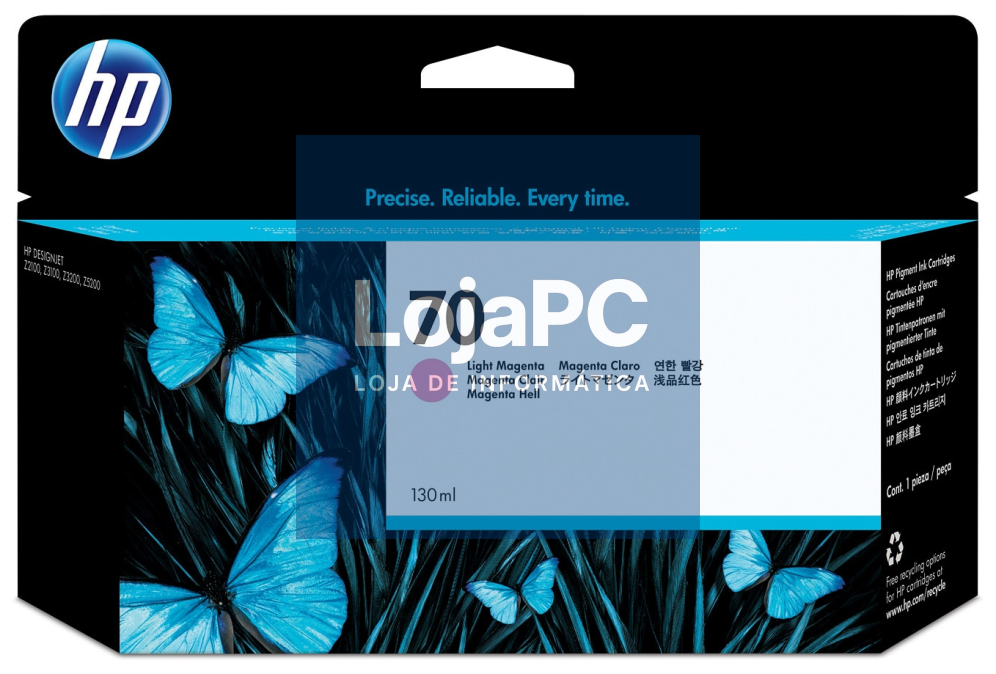 HP Tinteiro 70 magenta claro de 130 ml