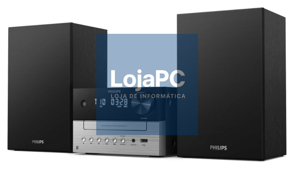 Philips TAM3205M2 sistema de audio para el casa Microcadena de música para uso doméstico 20 W Preto, Prateado