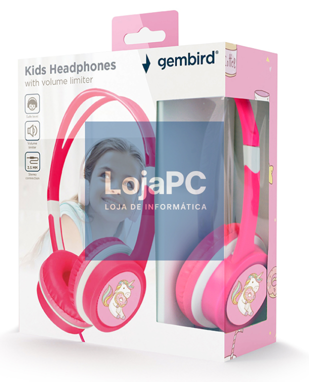 Gembird MHP-JR-PK auscultador y casco Auscultadores Alámbrico Diadema Música Rosa