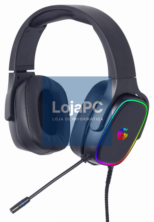 Gembird GHS-SANPO-S300 auscultador y casco Auscultadores Alámbrico Diadema Jogo USB tipo A Preto