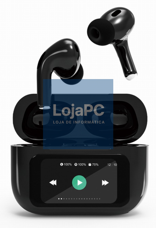 Gembird GMB Audio TWS-LCD-ANC-01-BK auscultador y casco Auscultadores sem fios Dentro de oído Chamadas/Música USB Tipo C Bluetooth Preto