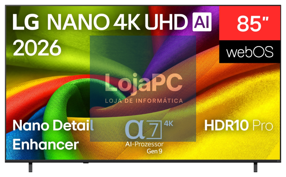 LG NANO 4K UHD AI 85NU8E0B3LA 2,16 m (85") 4K Ultra HD Smart TV Wifi Preto