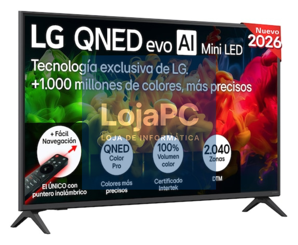 LG QNED evo AI MiniLED 43QNED81B6C.AEU Televisor 109,2 cm (43") 4K Ultra HD Smart TV Wifi Preto