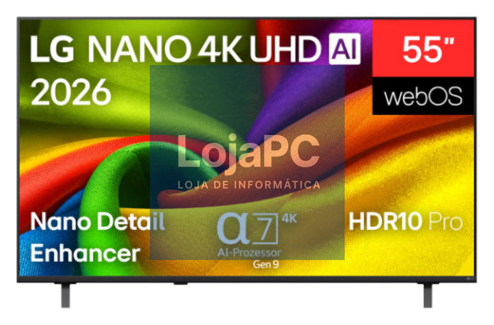 LG NANO 4K UHD AI 55NU8E0B3LA Televisor 139,7 cm (55") 4K Ultra HD Smart TV Wifi Preto