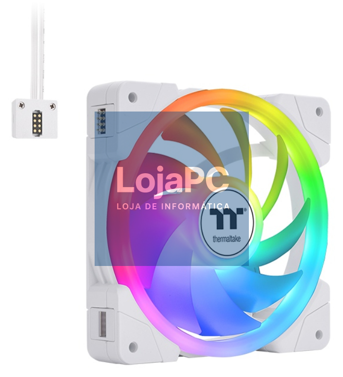 Thermaltake SWAFAN EX12 ARGB Capa del computador Refrigerador de ar 14 cm Branco 3 pieza(s)