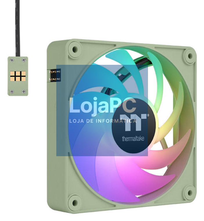 Thermaltake CL-F196-PL12MG-A sistema de refrigeração para computador Capa del computador Ventoinha 12 cm Verde 3 pieza(s)