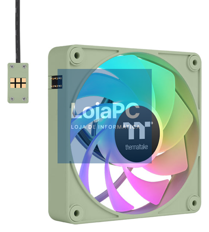 Thermaltake CL-F198-PL12MG-A sistema de refrigeração para computador Capa del computador Ventoinha 12 cm Verde 3 pieza(s)
