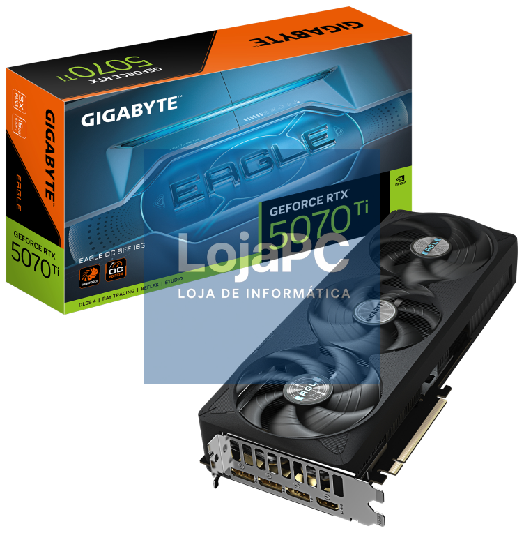 GIGABYTE GeForce RTX 5070 Ti EAGLE OC SFF 16G Placa gráfica - 16GB GDDR7, 256 bits, PCI-E 5.0, 2542 MHz Core Clock, 3 x DP 2.1a, 1 x HDMI 2.1b, NVIDIA DLSS 4, GV-N507TEAGLE OC-16GD