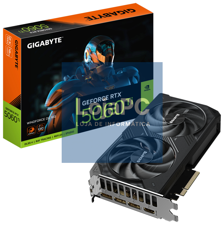 GIGABYTE GeForce RTX 5060 Ti WINDFORCE OC 16G Placa gráfica