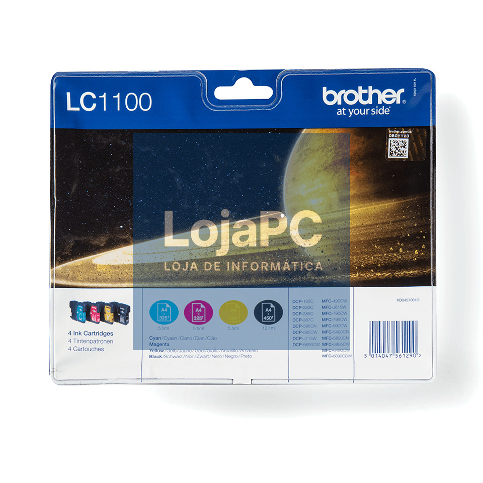 Tinteiro BROTHER LC1100VALBP Pack 4 Cores - MFC-6490CW, DCP..
