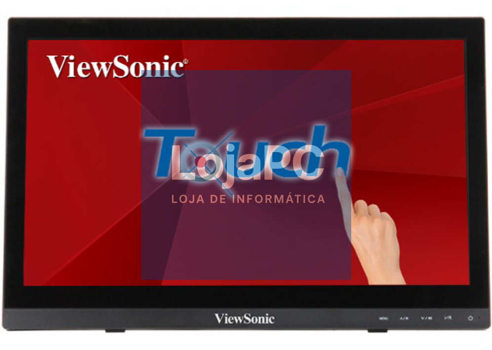 Viewsonic TD1630-3 ecrã para PC 39,6 cm (15.6") 1366 x 768 Pixeles HD LCD Ecrã táctil Multi-usuario Preto