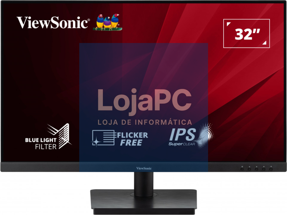 Viewsonic VA VA3209-2K-MHD ecrã para PC 81,3 cm (32") 2560 x 1440 Pixeles Quad HD Preto