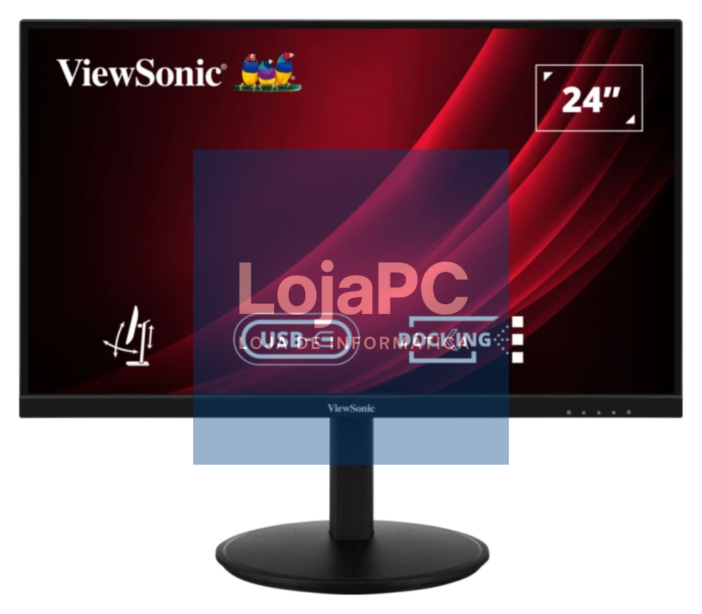 Viewsonic VG Series VG2409U-2 ecrã para PC 60,5 cm (23.8") 1920 x 1080 Pixeles Full HD LED Preto