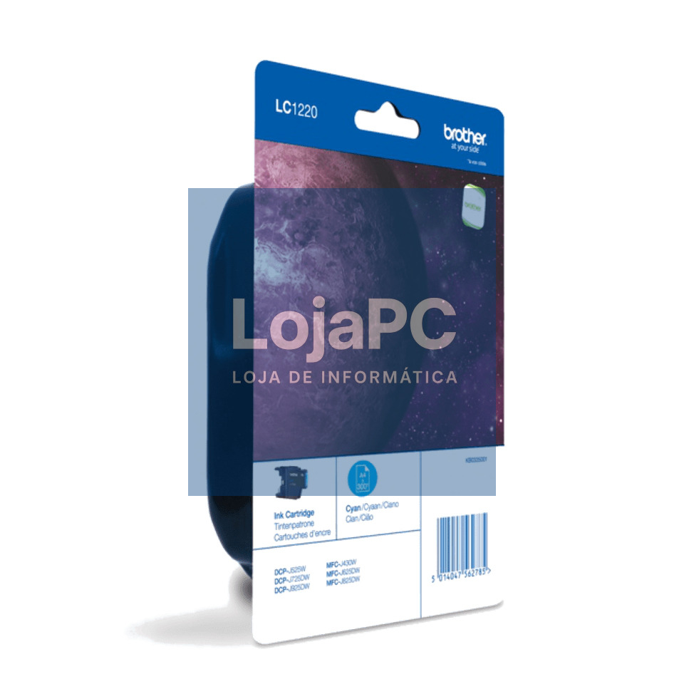 BROTHER LC-1220 ink cartridge cyan standard capacity 300 pages 1-pack blister without alarm