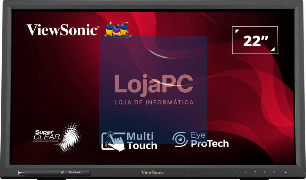 Viewsonic TD2223-2 ecrã para PC 55,9 cm (22") 1920 x 1080 Pixeles Full HD LCD Ecrã táctil Preto