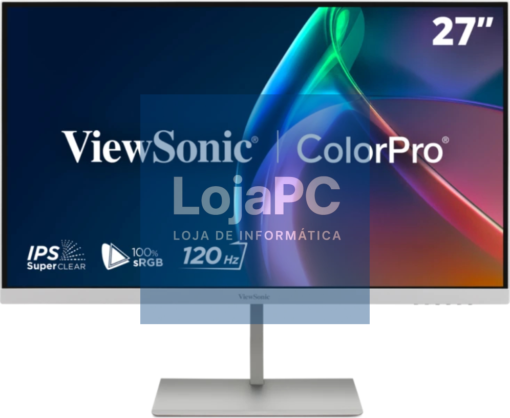 Viewsonic VP Series VP2766-2K-W ecrã para PC 68,6 cm (27") 2560 x 1440 Pixeles Quad HD LED Branco, Prateado