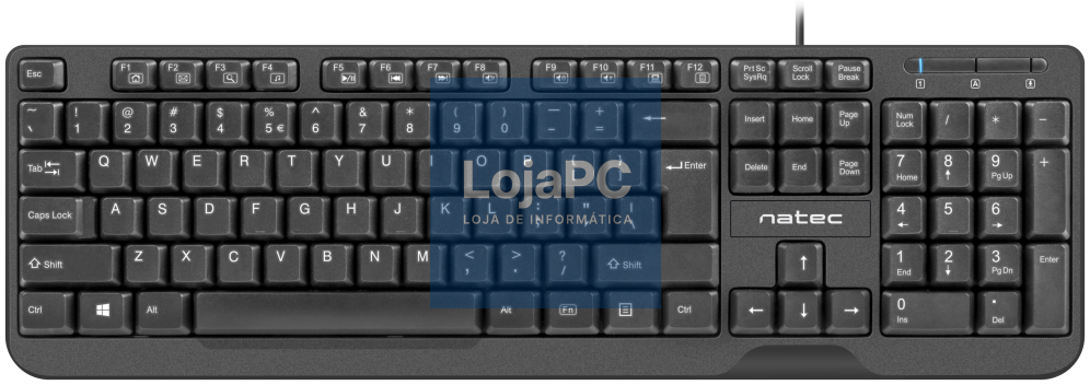 NATEC Trout teclado Escritório USB QWERTY Espanhol Preto