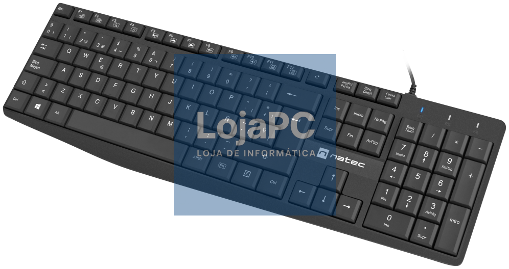 NATEC NKL-1948 teclado Universal USB QWERTY Espanhol Preto