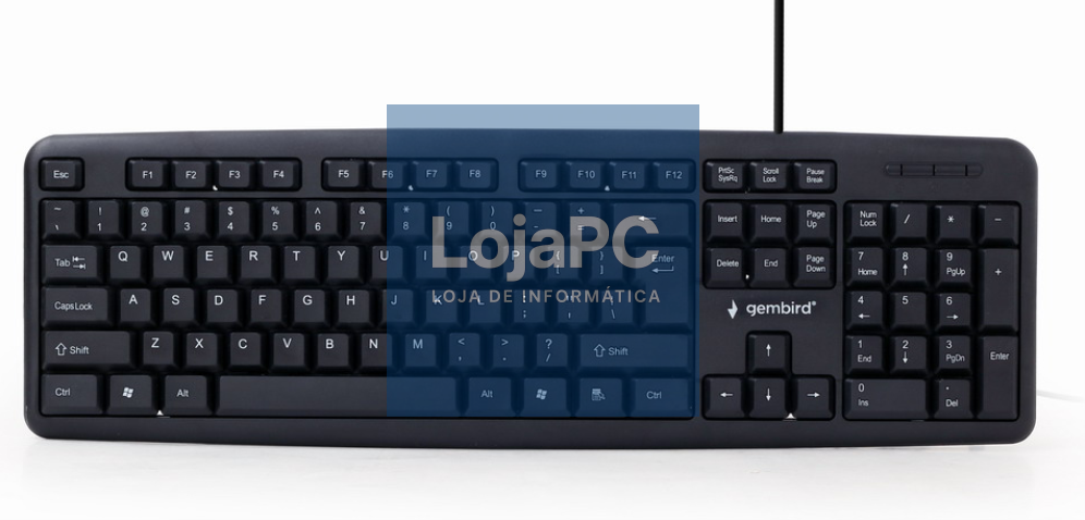 Gembird KB-U-103 teclado USB Inglés de EE. UU. Preto
