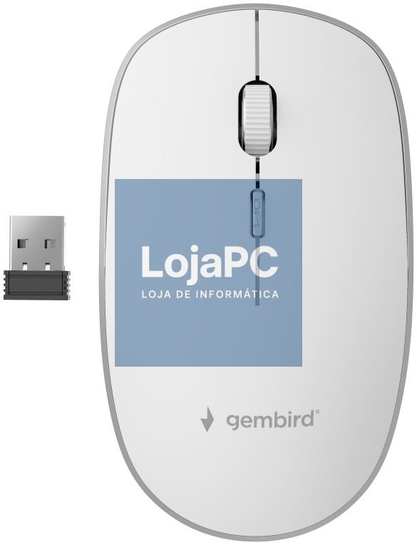 Gembird MUSW-4B-01-W rato Escritório Ambidextro RF sem fios Óptico 1600 DPI