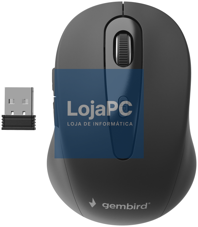 Gembird MUSW-6B-01 rato Escritório mano derecha RF sem fios Óptico 1600 DPI