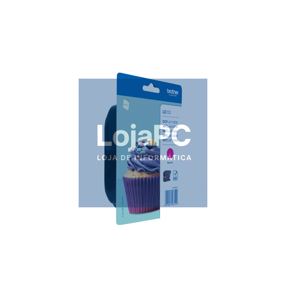Tinteiro BROTHER LC123MBP Magenta - MFC-J4410DW/4510DW/4610DW