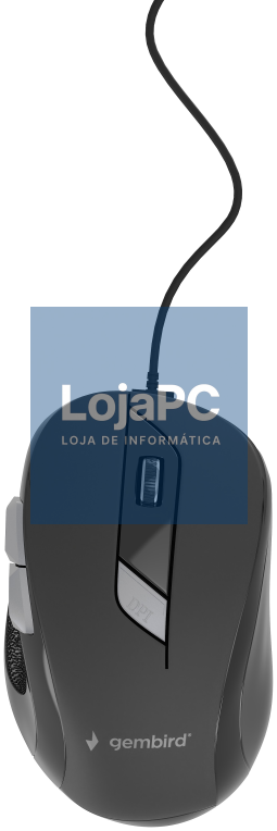 Gembird MUS-6B-01 rato Escritório Ambidextro USB tipo A Óptico 1600 DPI