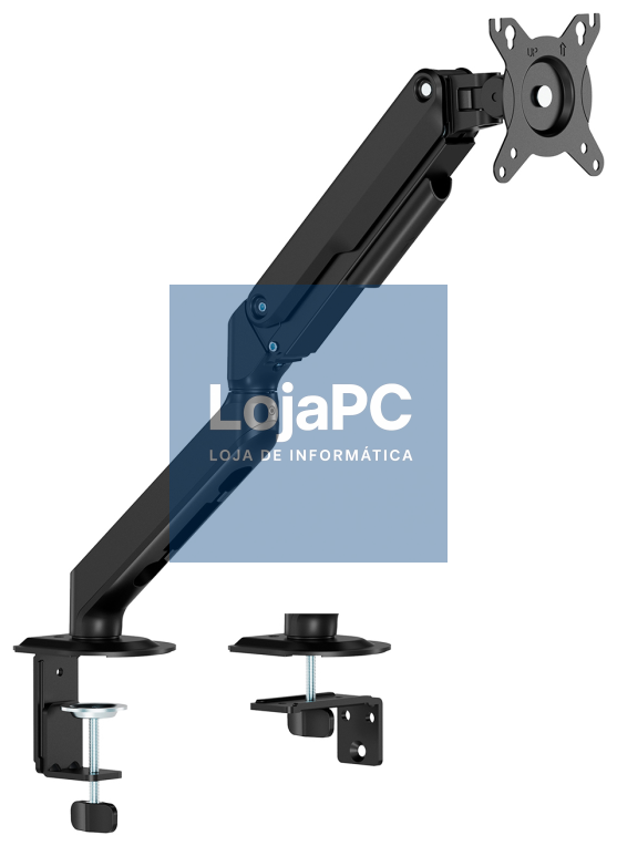AISENS Suporte de mesa Eco Contrapeso Rotativo e Inclinável para Monitor/TV 9kg (3 Pivotes, 1 Braço) de 17-32, Preto
