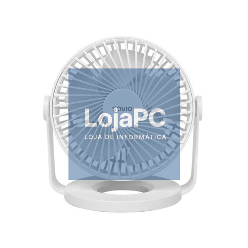 SAVIO AD-01 WHITE USB DESK FAN 4 COOLING MODES/360° ANGLE ADJUSTMENT SAVAD-01 WHITE
