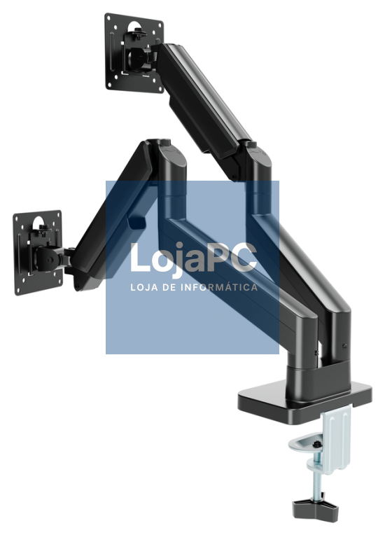 Gembird MA-DA2-06 suporte para monitor 81,3 cm (32") Secretária Preto