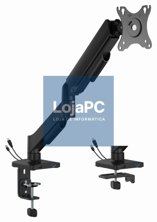 Gembird MA-DA1U-01 suporte para monitor 81,3 cm (32") Secretária Preto