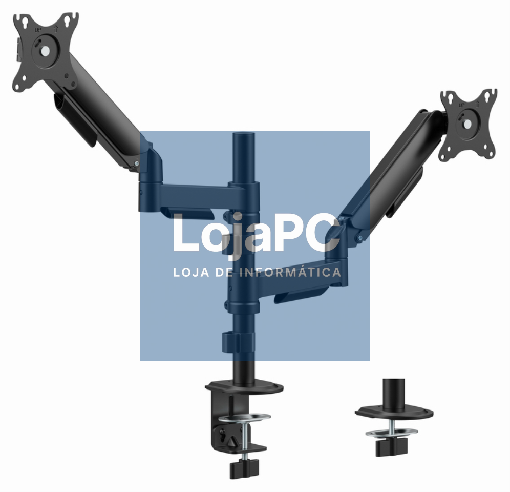 Gembird MA-DA2P-02 suporte para monitor 81,3 cm (32") Secretária Preto