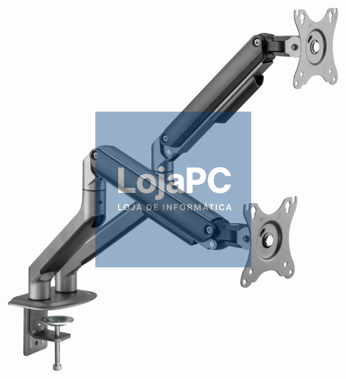 Gembird MA-DA2-05 suporte para monitor 81,3 cm (32") Secretária Cinzento