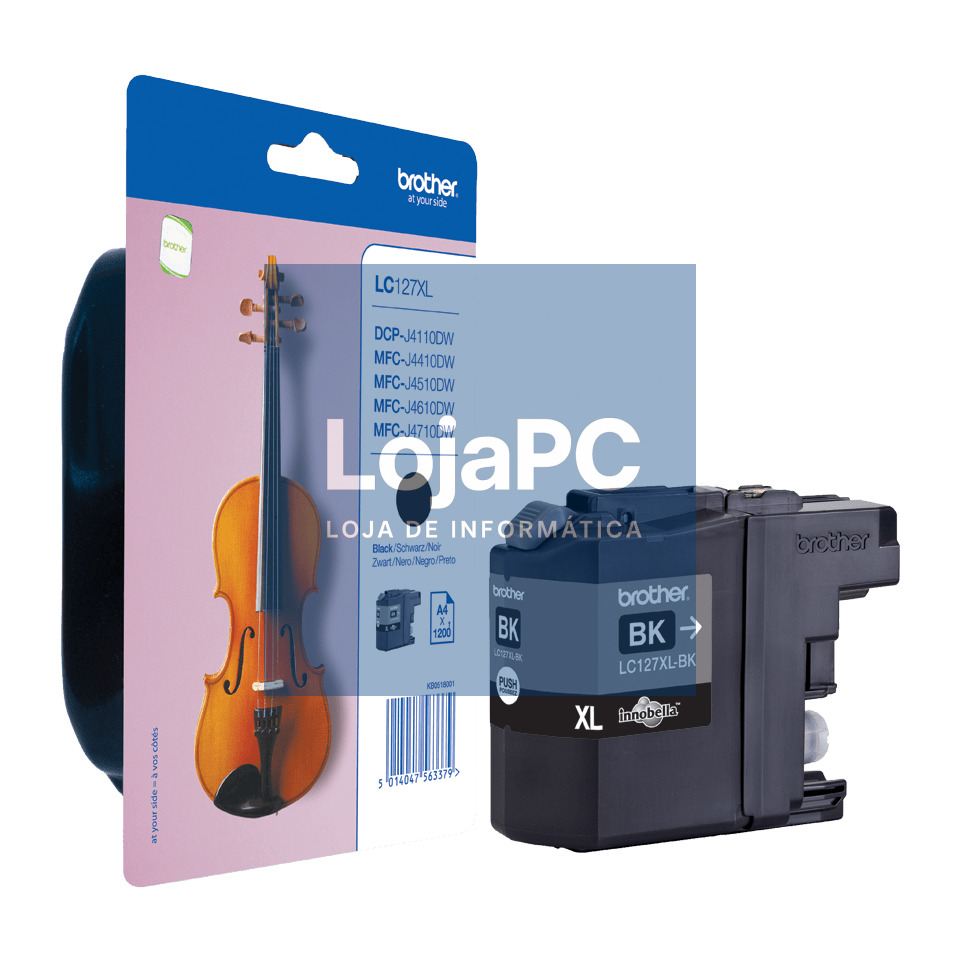 Tinteiro BROTHER LC127XLBKBP Preto XL - MFC-J4410DW/4510DW