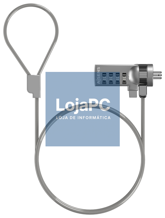 AISENS Cabo de Segurança com Cerradura de Combinacion para Computador, Monitor, Portátil 1.5M