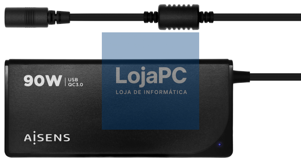 AISENS ASLC-90WAUTO-BK adaptador e inversor de corrente Interior 90 W Preto