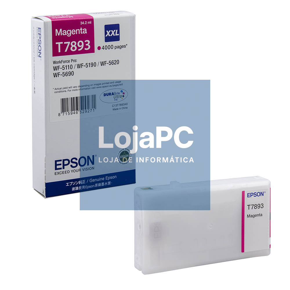 EPSON 1LB T7893 ink cartridge magenta extra high capacity 4.000 pages 1-pack