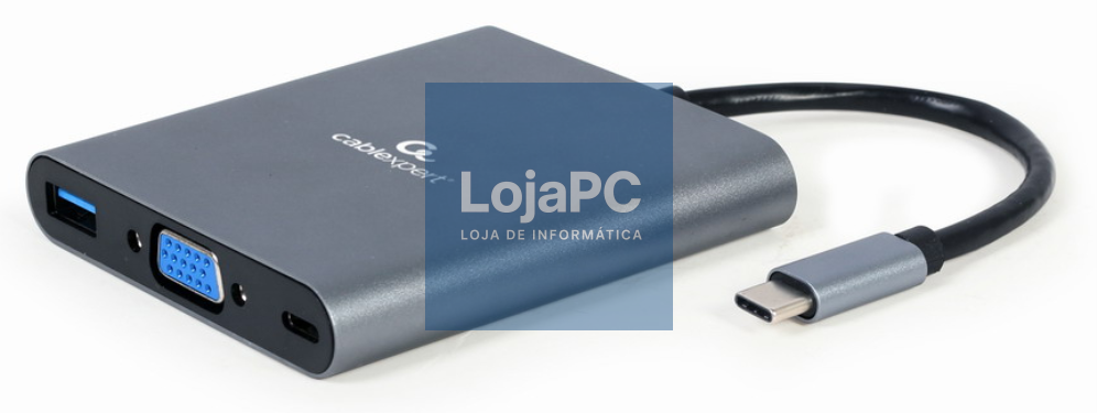 Gembird A-CM-COMBO6-01 base para portátil y replicador de portas USB 3.2 Gen 1 (3.1 Gen 1) Type-C Cinzento