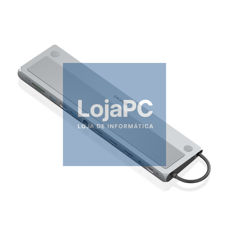 AISENS ASUC-12P020-GR base para portátil y replicador de portas Alámbrico USB 3.2 Gen 1 (3.1 Gen 1) Type-C