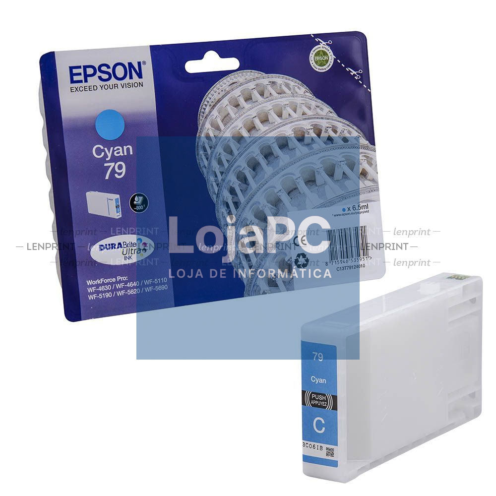 Tinteiro EPSON T79 Ciano L - WorkForce Pro WF-46xx/51xx/56xx